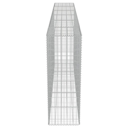 vidaXL Mur en gabion avec couvercles Acier galvanisé 300 x 50 x 150 cm
