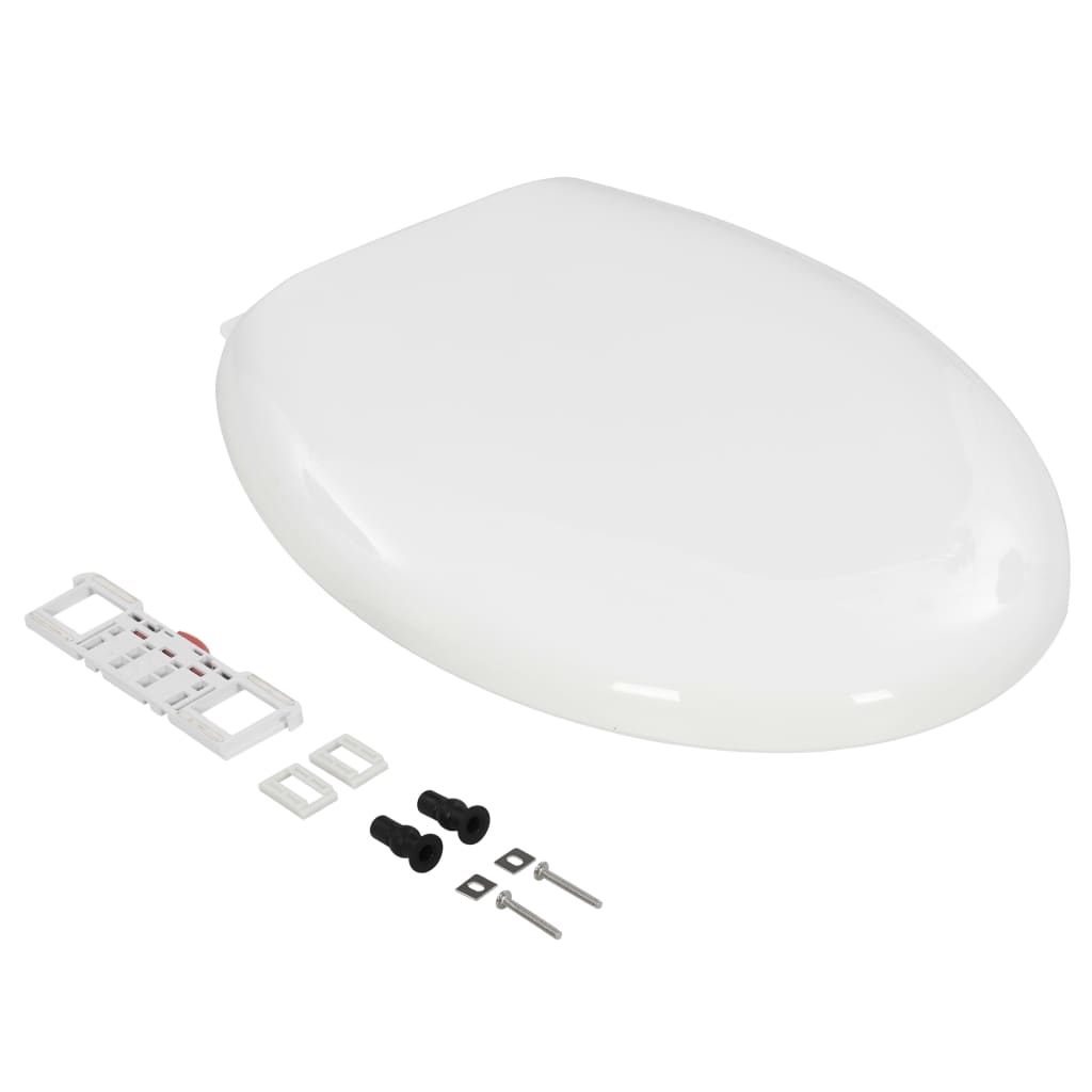 vidaXL Abattant WC à fermeture en douceur Libération rapide Blanc