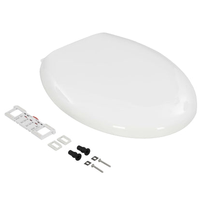 vidaXL Abattant WC à fermeture en douceur Libération rapide Blanc