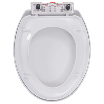 vidaXL Abattant WC à fermeture en douceur Libération rapide Blanc