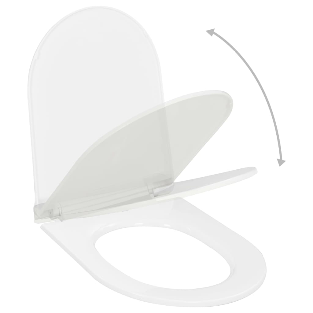 vidaXL Abattant WC à fermeture en douceur Libération rapide Blanc
