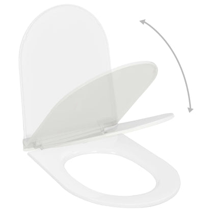 vidaXL Abattant WC à fermeture en douceur Libération rapide Blanc