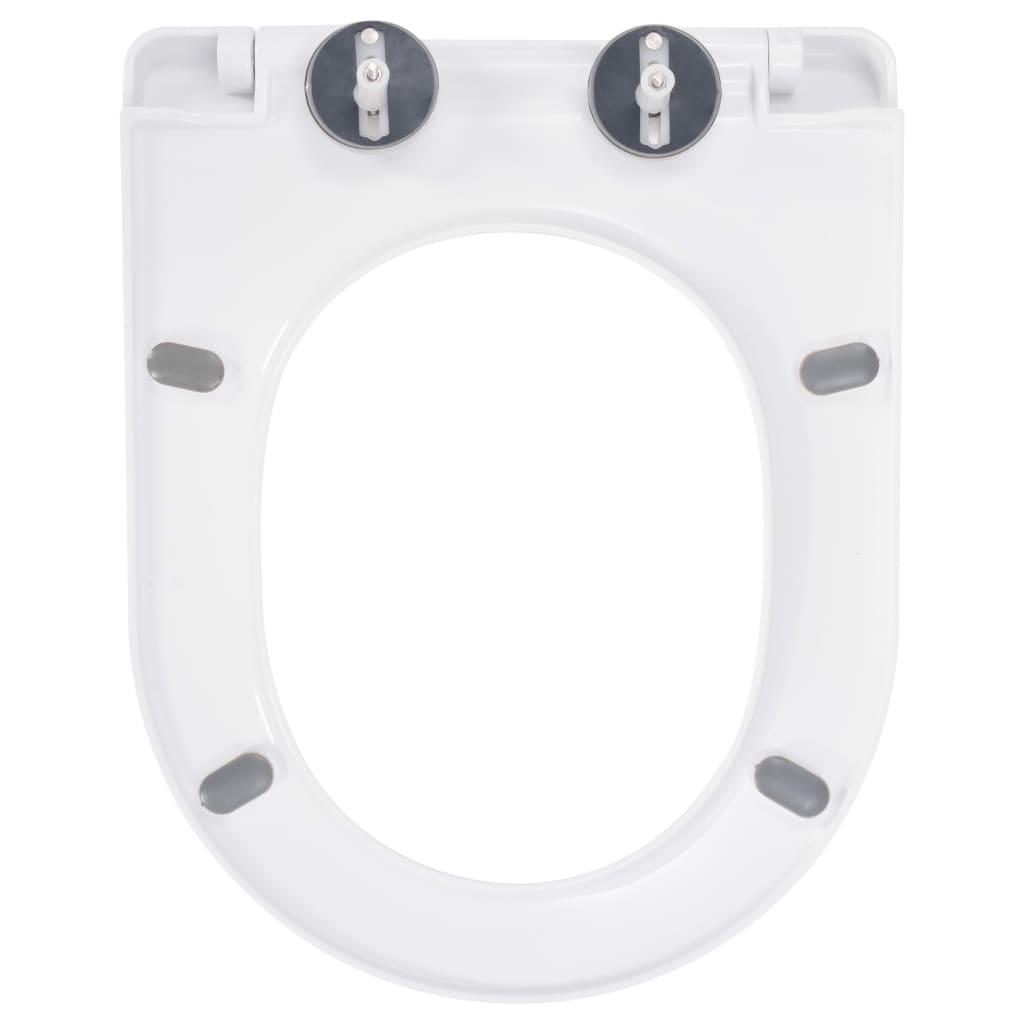 vidaXL Abattant WC à fermeture en douceur Libération rapide Blanc