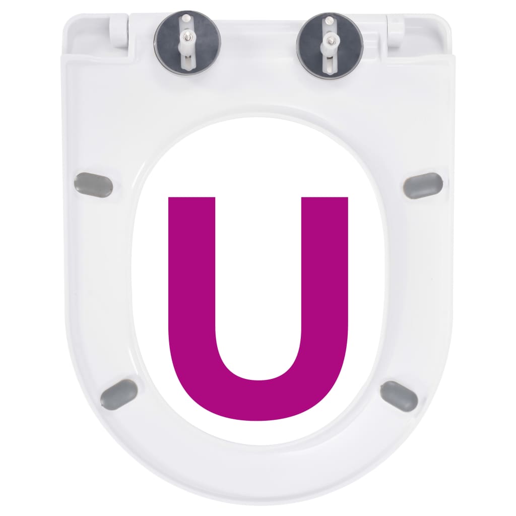 vidaXL Abattant WC à fermeture en douceur Libération rapide Blanc