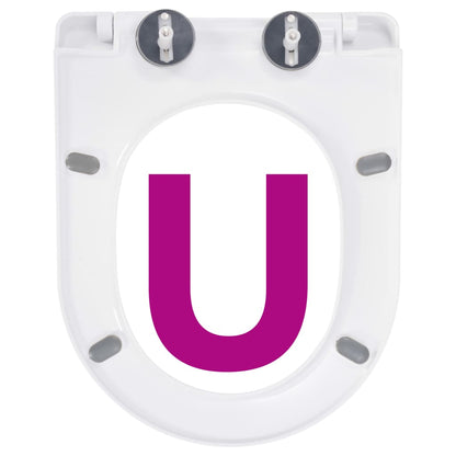 vidaXL Abattant WC à fermeture en douceur Libération rapide Blanc