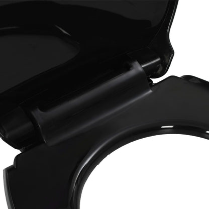 vidaXL Abattant WC à fermeture en douceur Libération rapide Noir