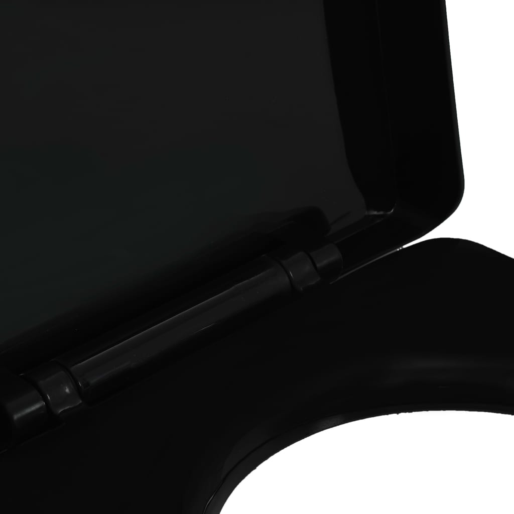 vidaXL Abattant WC à fermeture en douceur Libération rapide Noir