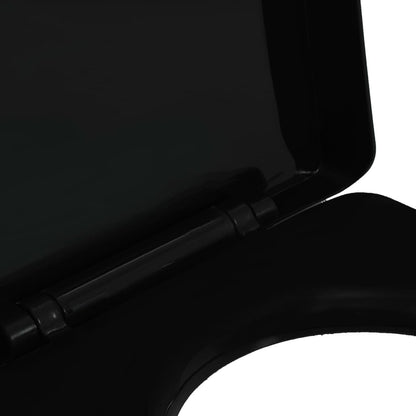 vidaXL Abattant WC à fermeture en douceur Libération rapide Noir