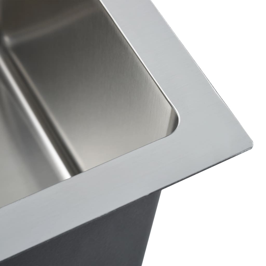 vidaXL Évier de cuisine fait à la main Acier inoxydable