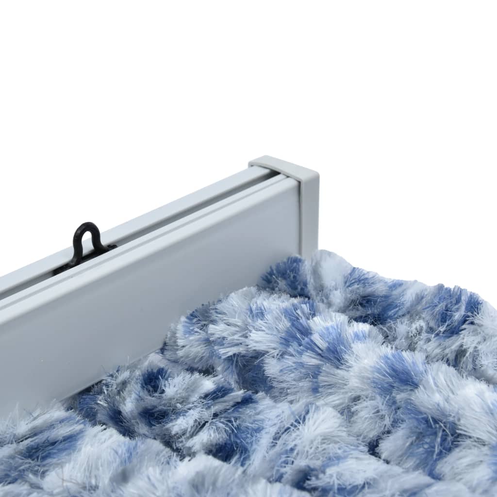 vidaXL Moustiquaire Bleu blanc et argenté 100x220 cm Chenille