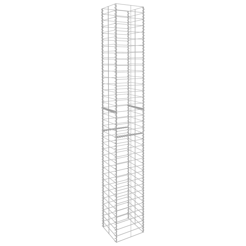 vidaXL Paniers de gabion 3 pcs Acier galvanisé 25 x 25 x 197 cm