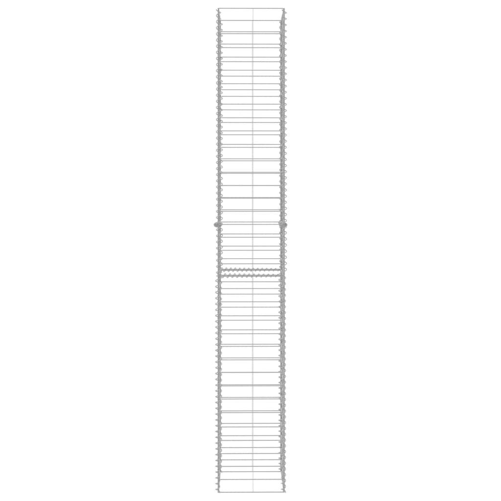 vidaXL Paniers de gabion 3 pcs Acier galvanisé 25 x 25 x 197 cm