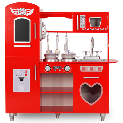 vidaXL Cuisine en jouet pour enfants MDF 84x31x89 cm Rouge