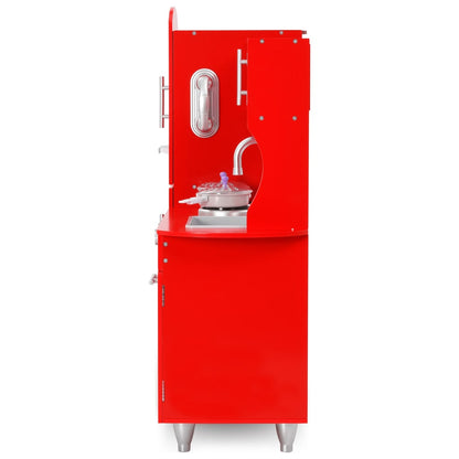 vidaXL Cuisine en jouet pour enfants MDF 84x31x89 cm Rouge