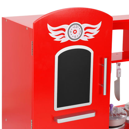 vidaXL Cuisine en jouet pour enfants MDF 84x31x89 cm Rouge