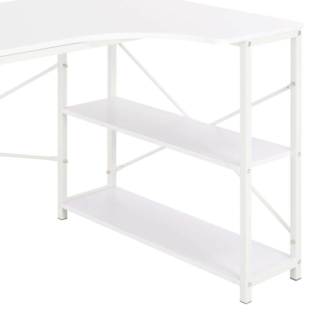 vidaXL Bureau d'ordinateur Blanc 120 x 72 x 70 cm