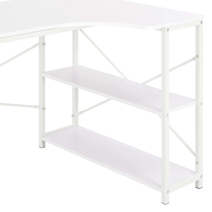 vidaXL Bureau d'ordinateur Blanc 120 x 72 x 70 cm