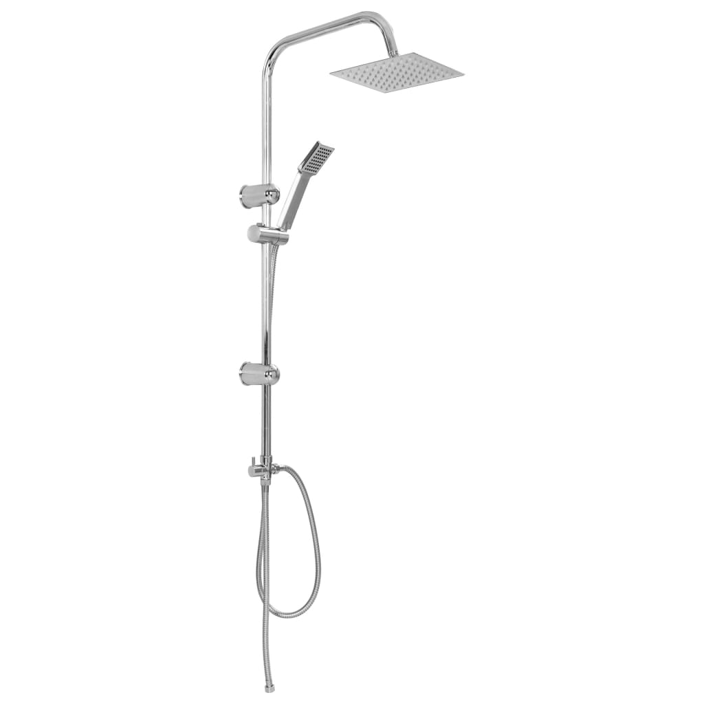 vidaXL Ensemble de douche à deux têtes avec douchette Acier inoxydable