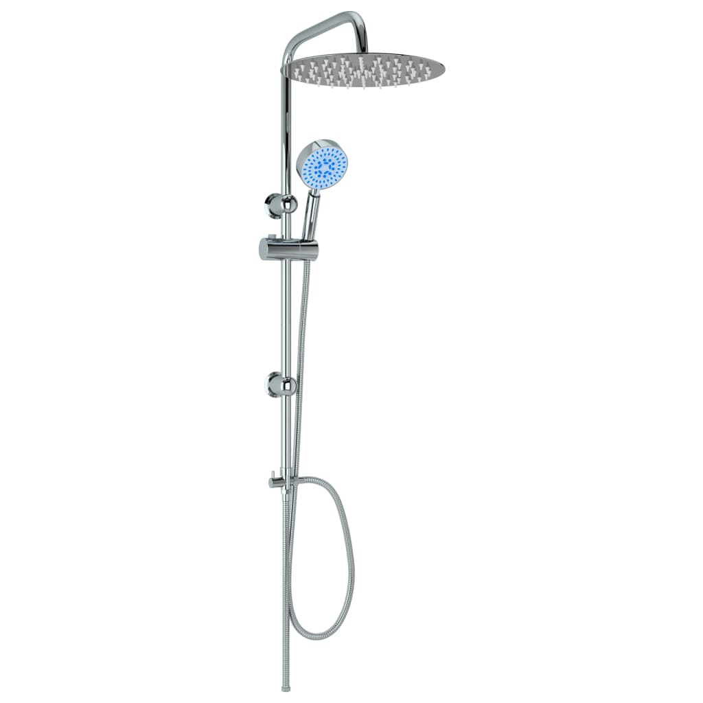 vidaXL Ensemble de douche à deux têtes avec douchette Acier inoxydable