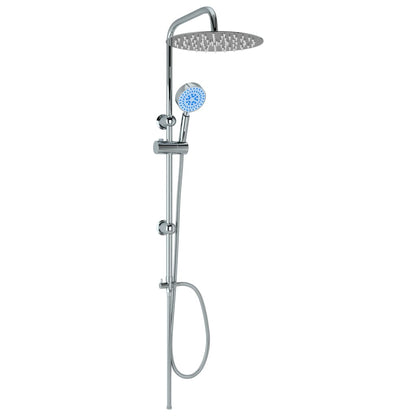 vidaXL Ensemble de douche à deux têtes avec douchette Acier inoxydable