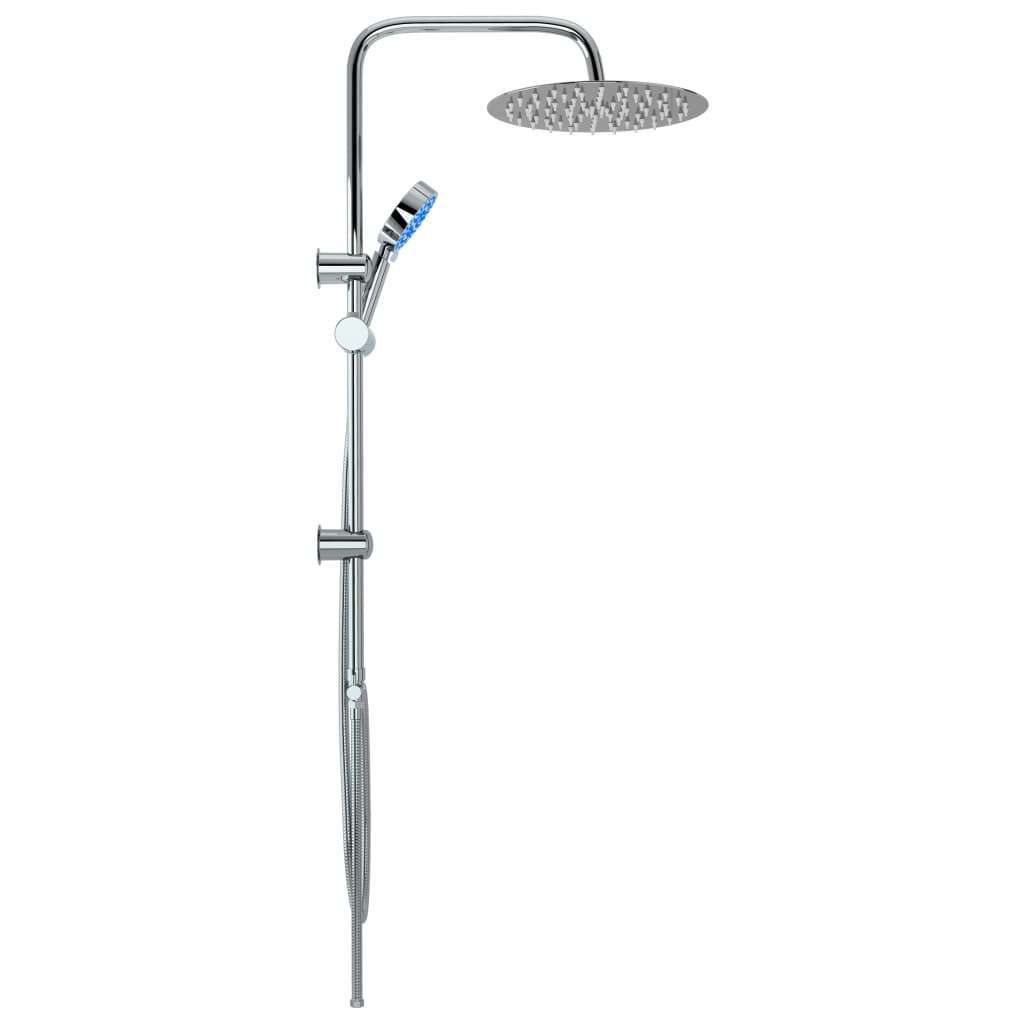 vidaXL Ensemble de douche à deux têtes avec douchette Acier inoxydable