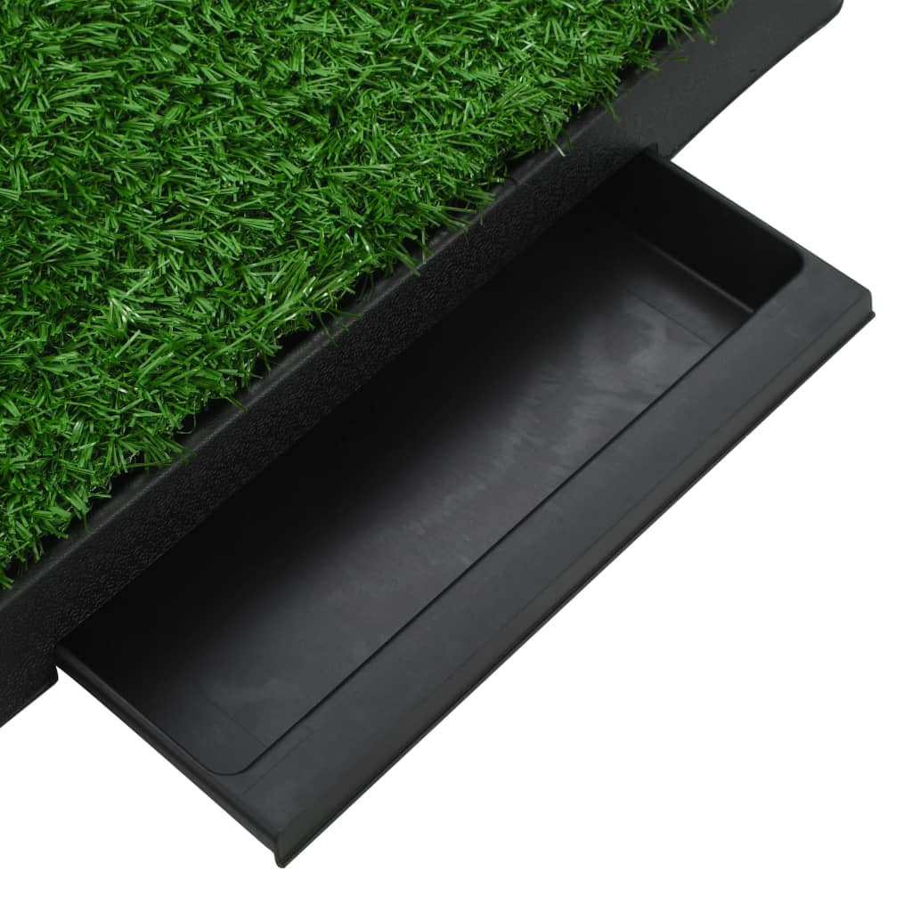 vidaXL Tapis pour animaux avec plateau et gazon artificiel Vert