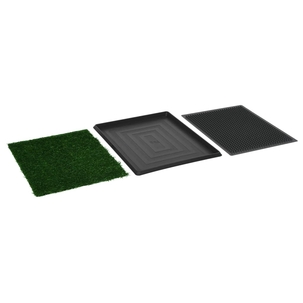 vidaXL Toilette pour animaux avec plateau et gazon artificiel Vert WC