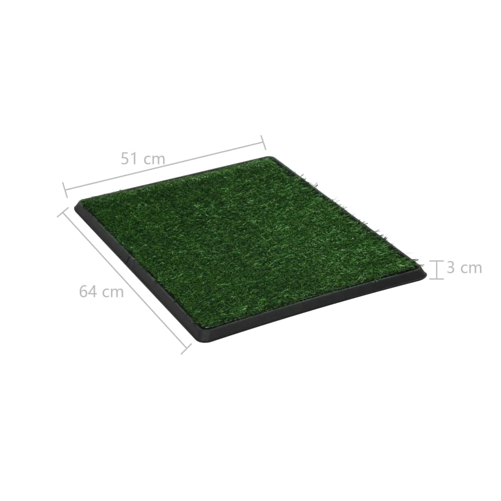 vidaXL Toilette pour animaux avec plateau et gazon artificiel Vert WC