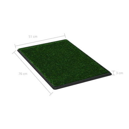 vidaXL Toilette pour animaux avec plateau et gazon artificiel Vert WC
