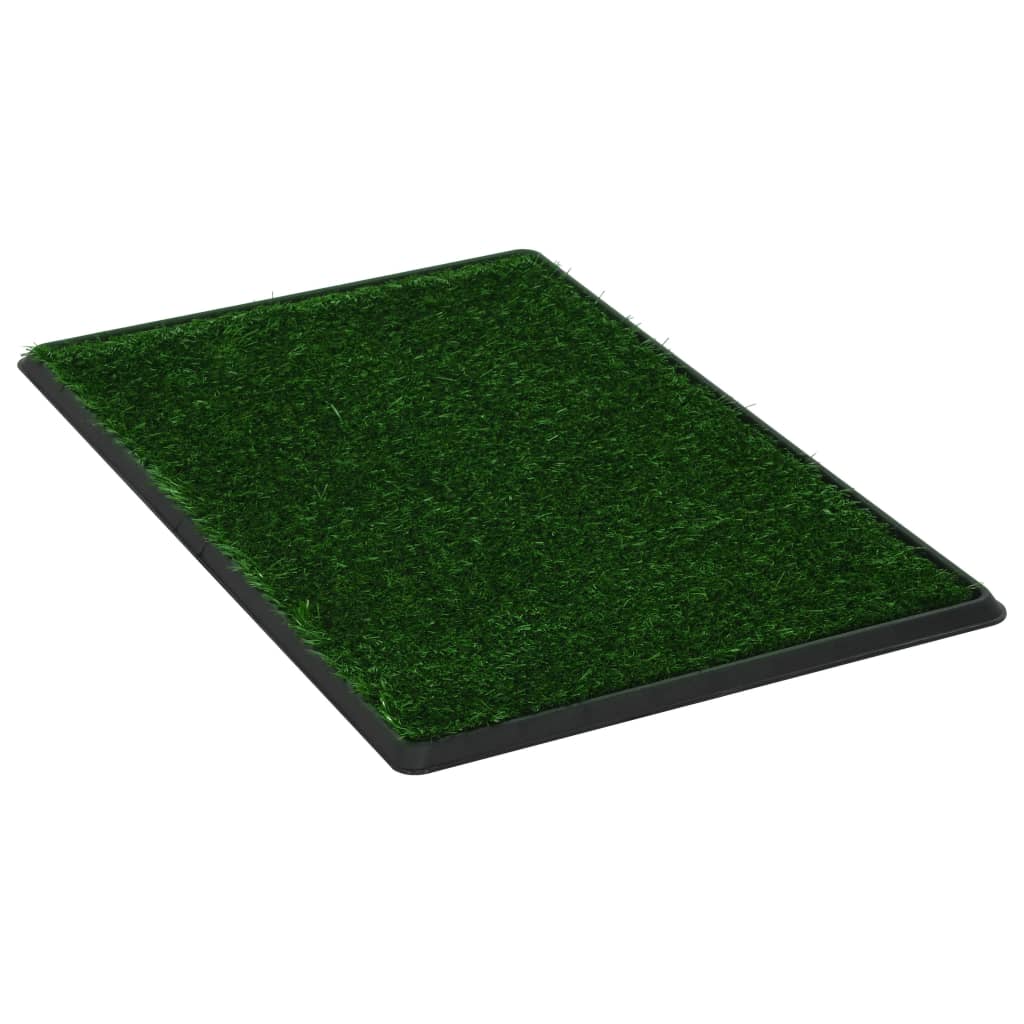 vidaXL Tapis pour animaux 2 pcs avec plateau et gazon artificiel Vert