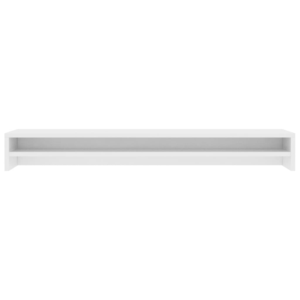 vidaXL Support de moniteur Blanc 100 x 24 x 13 cm Bois d'ingénierie