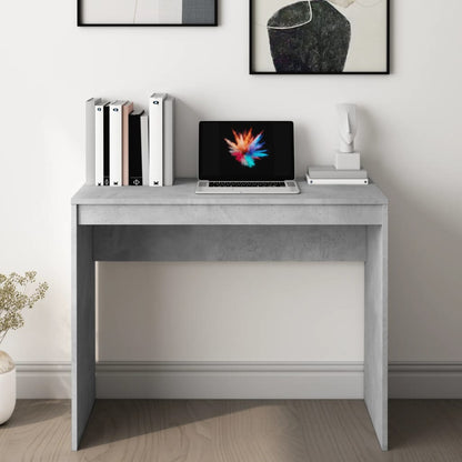 vidaXL Bureau Gris béton 90x40x72 cm Bois d'ingénierie