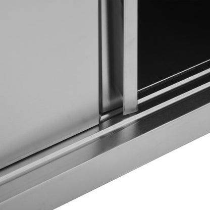 vidaXL Armoire de cuisine avec portes coulissantes 150x40x50 cm Inox
