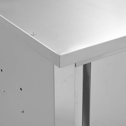 vidaXL Armoire de cuisine avec portes coulissantes 150x40x50 cm Inox