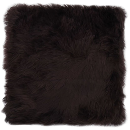 vidaXL Coussins de chaise 2pcs Marron 40x40cm Peau de mouton véritable