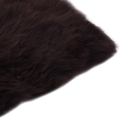 vidaXL Coussins de chaise 2pcs Marron 40x40cm Peau de mouton véritable