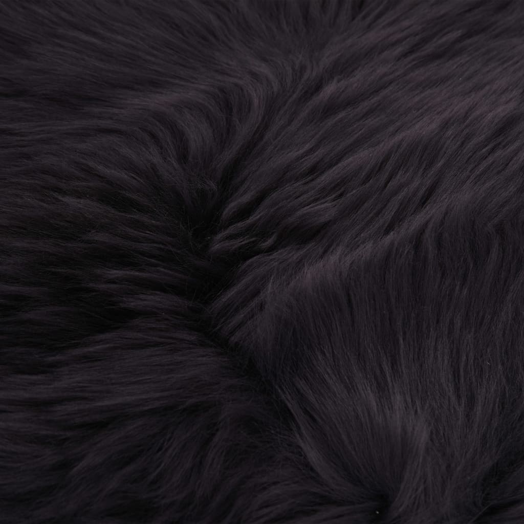 vidaXL Coussins de chaise 2pcs Marron 40x40cm Peau de mouton véritable