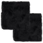 vidaXL Coussins de chaise 2 pcs Gris foncé 40x40 cm Mouton véritable