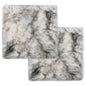 vidaXL Coussins de chaise 2 pcs Mélange de gris foncé Mouton véritable