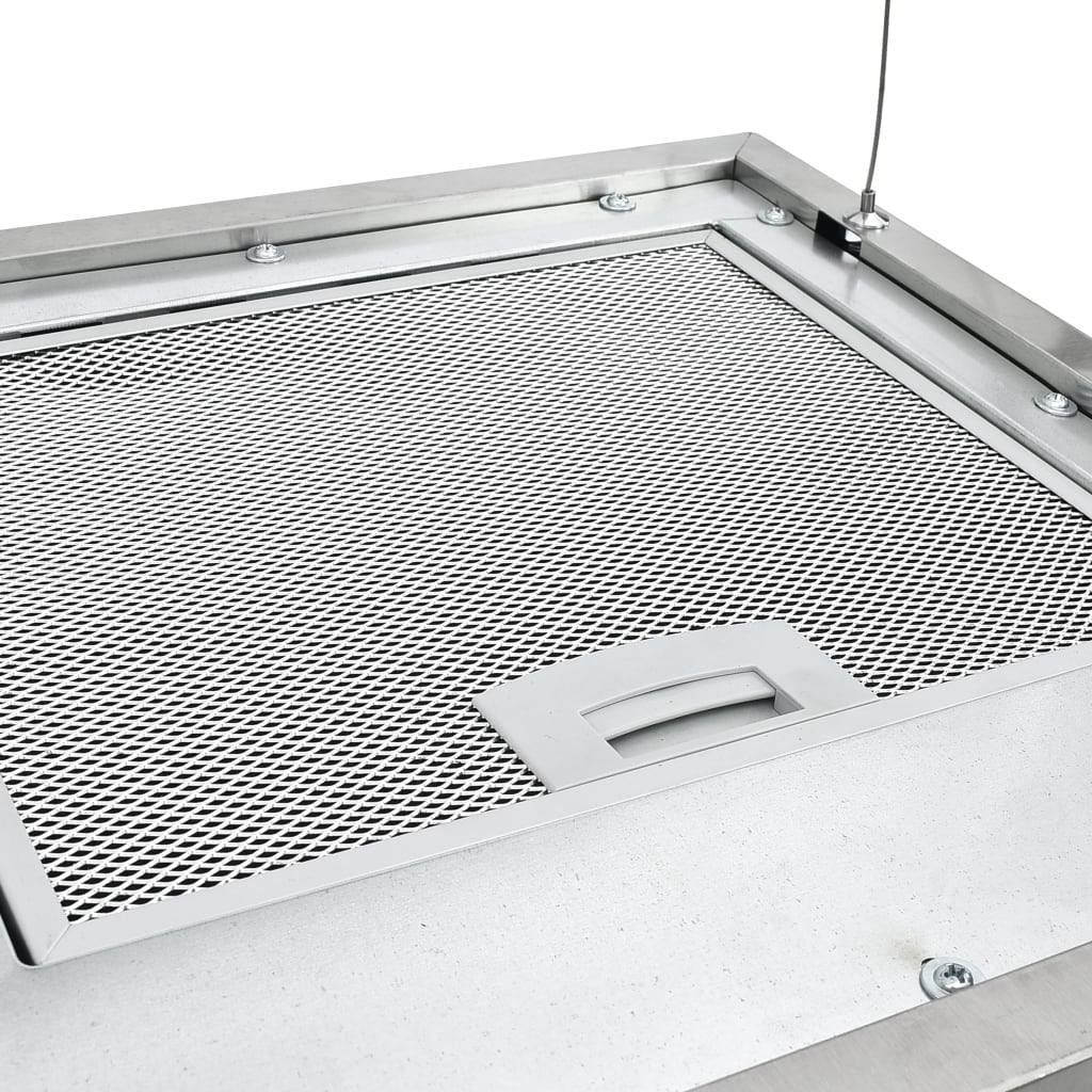 vidaXL Hotte suspendue à capteur tactile LCD 37 cm Acier inoxydable
