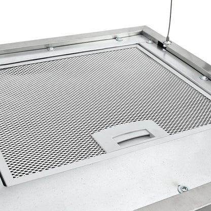 vidaXL Hotte suspendue à capteur tactile LCD 37 cm Acier inoxydable