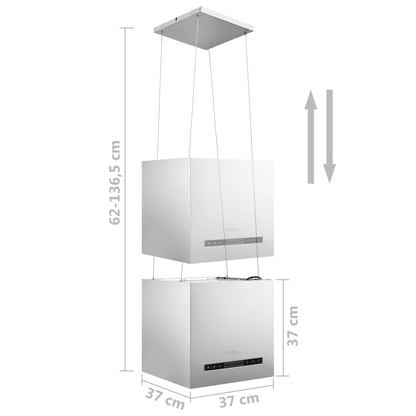 vidaXL Hotte suspendue à capteur tactile LCD 37 cm Acier inoxydable