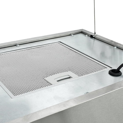vidaXL Hotte suspendue à capteur tactile LCD 55 cm Acier inoxydable
