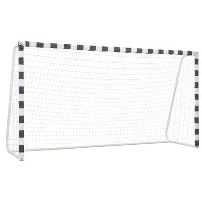 vidaXL But de football 300x160x90 cm Métal Noir et blanc