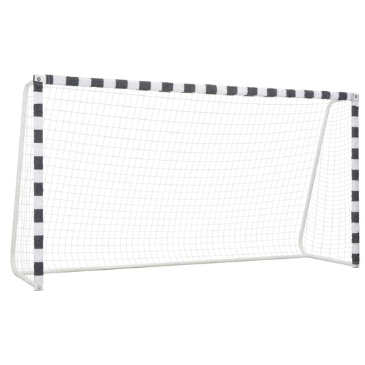 vidaXL But de football 300x160x90 cm Métal Noir et blanc
