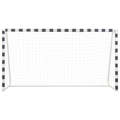 vidaXL But de football 300x160x90 cm Métal Noir et blanc
