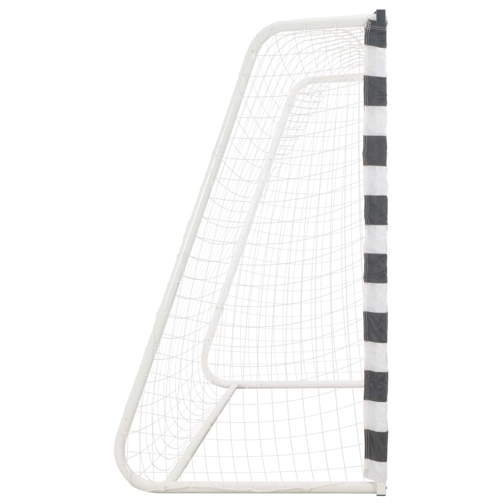 vidaXL But de football 300x160x90 cm Métal Noir et blanc