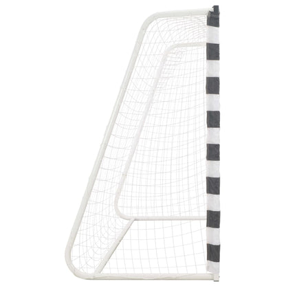 vidaXL But de football 300x160x90 cm Métal Noir et blanc
