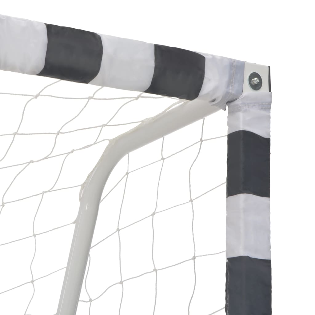 vidaXL But de football 300x160x90 cm Métal Noir et blanc