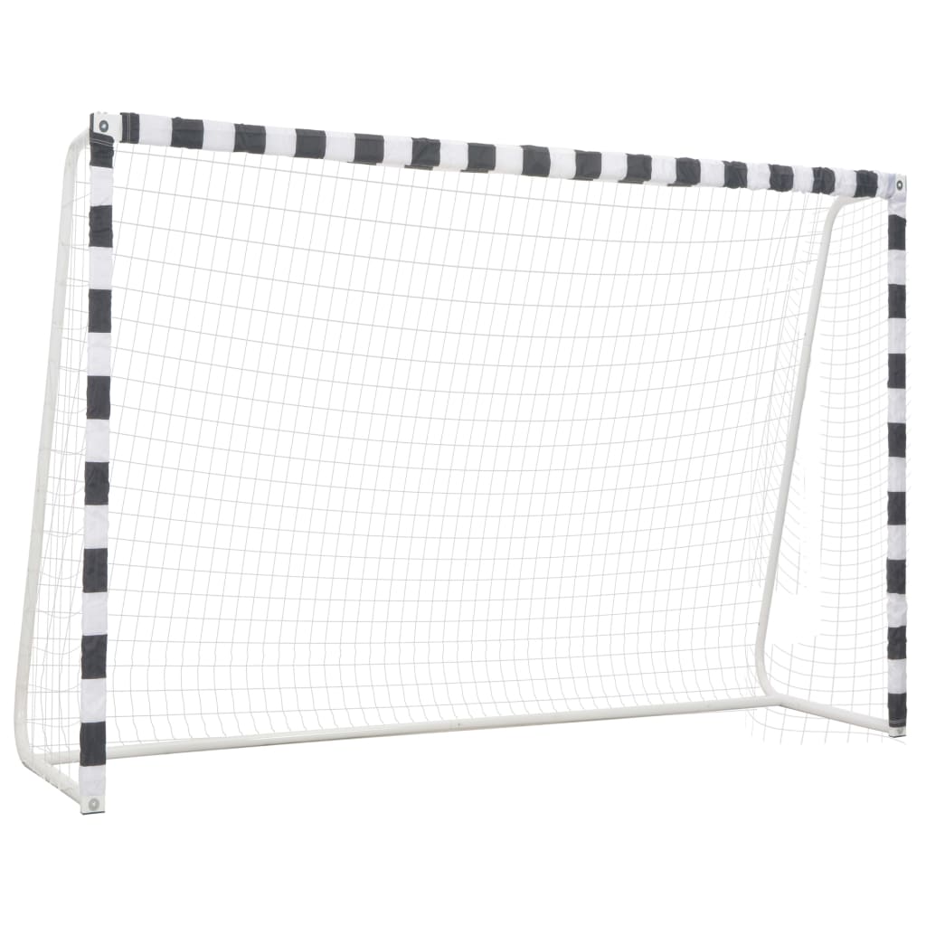 vidaXL But de football 300x200x90 cm Métal Noir et blanc